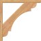 Ekena Millwork Olympic Block Smooth Bracket w/ Offset Brace, Western Red Cedar, 3 1/2"W x 26"D x 26"H BKT0402X26X26OLY05SWR - alternate 4